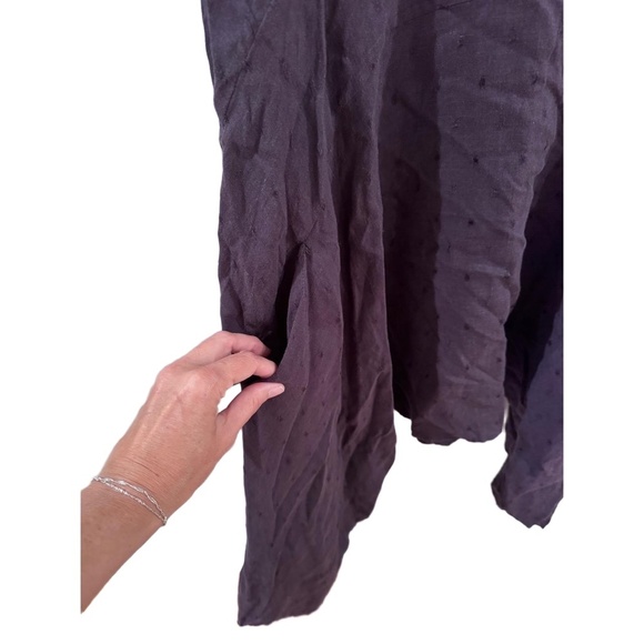 Draped 100% Linen Belted Dress Medium Lagenlook Artsy Designer 7115 By Szeki NY - Picture 7 of 13